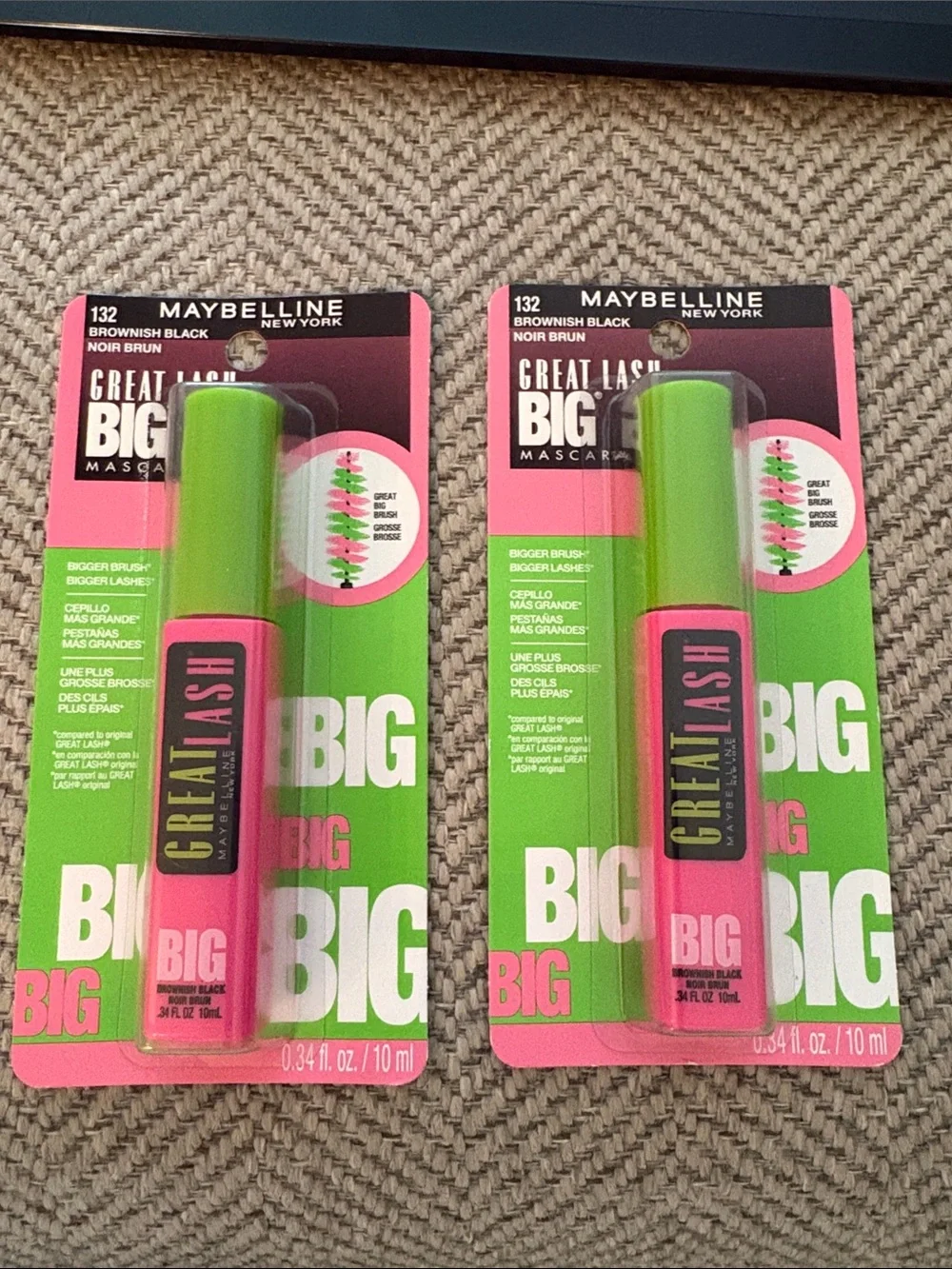 Maybelline Great Lash BIG Mascara Bundle - Brownish Black
